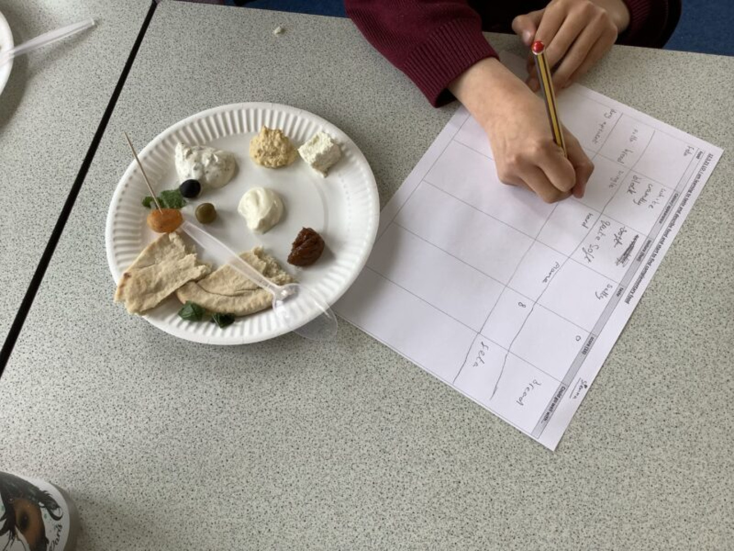 Mediterranean food tasting